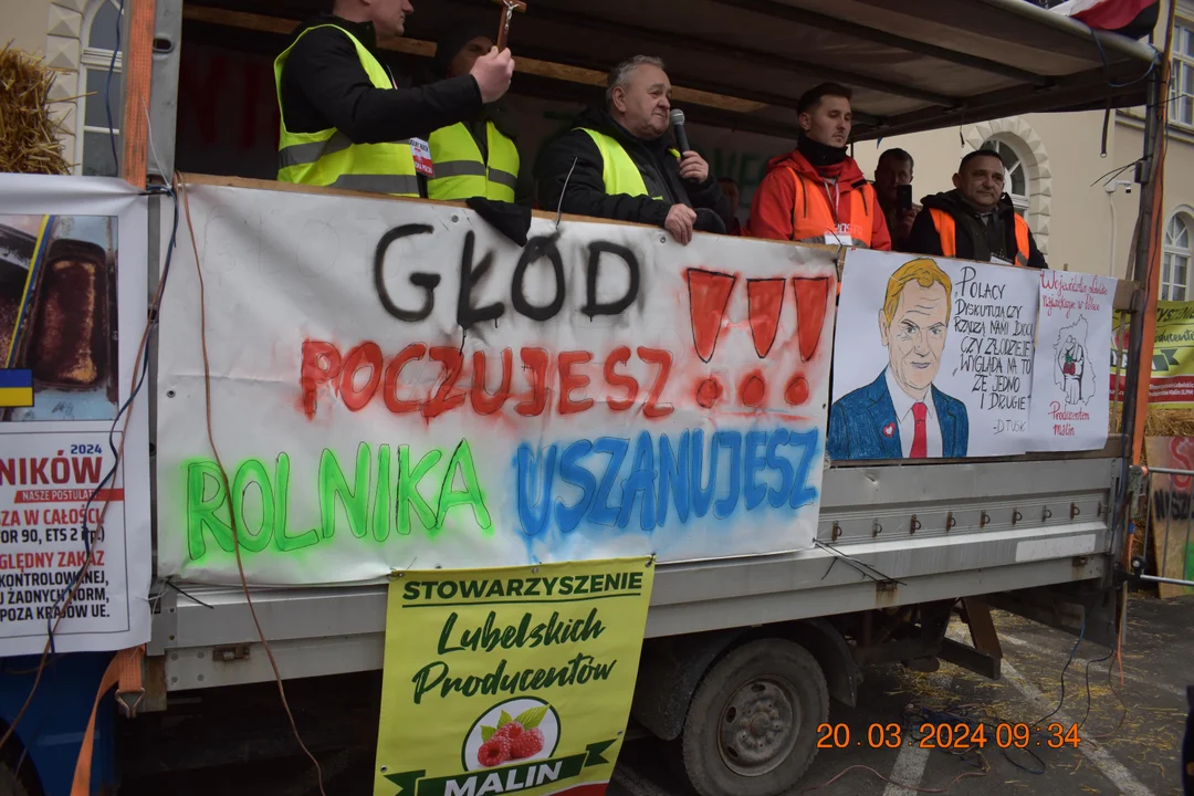 Protest rolników. Przemarsz w Lublinie