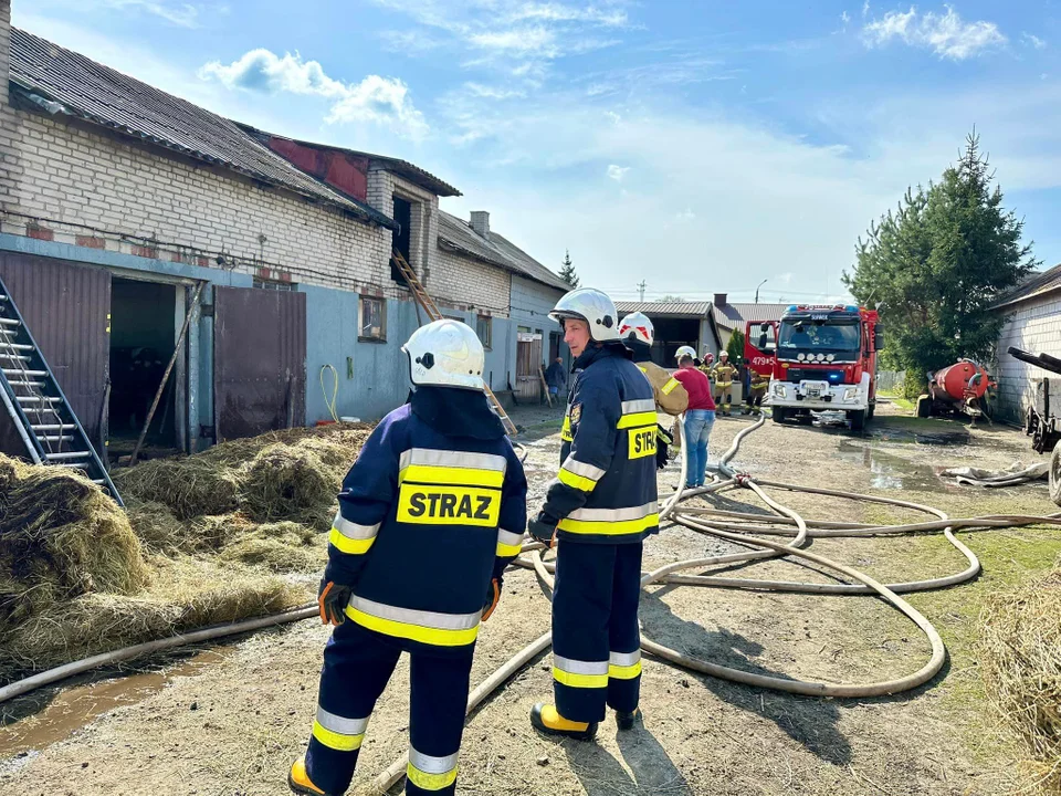 Powiat łukowski: Pożar budynku gospodarczego w Staninie - Zdjęcie główne