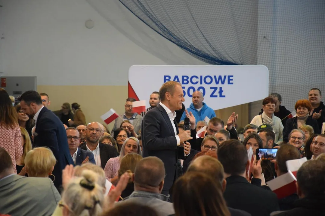 Donald Tusk i Rafał Trzaskowski w Białej Podlaskiej