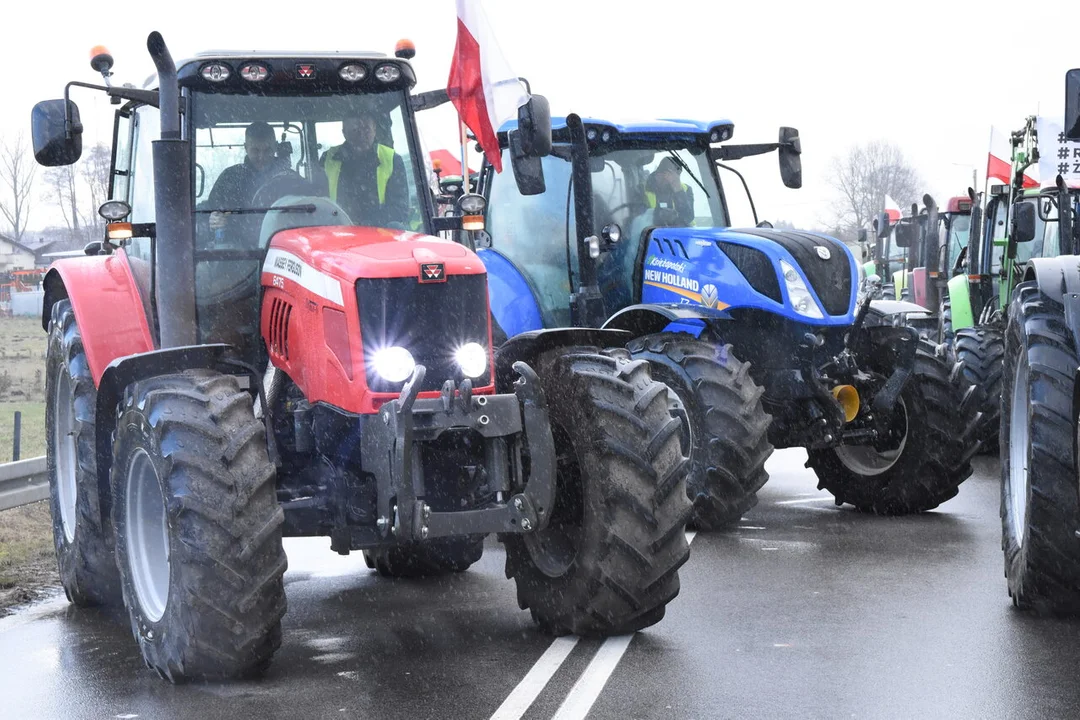 Rolnicy z powiatu łukowskiego protestowali w miejscowości Gończyce