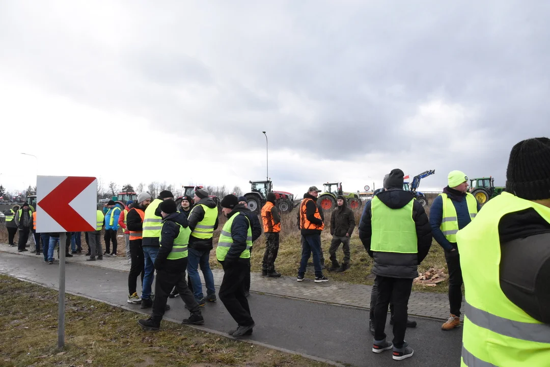 Rolnicy z powiatu łukowskiego protestowali w miejscowości Gończyce