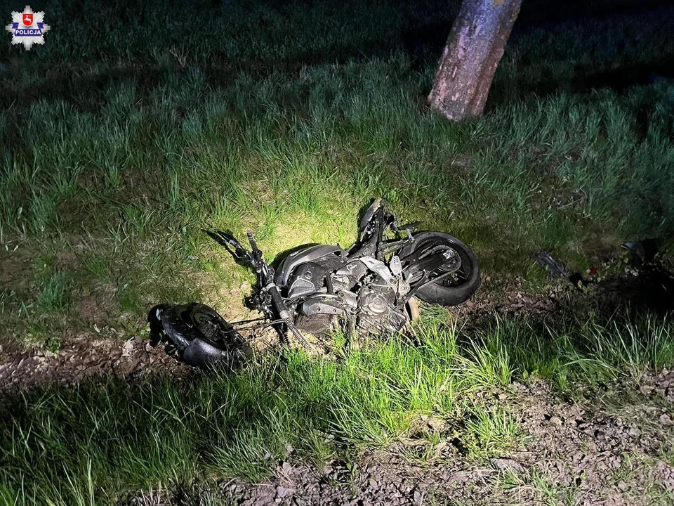 Powiat lubelski: Młody motocyklista zginął w wypadku. Wcześniej został zatrzymany i ukarany mandatem - Zdjęcie główne