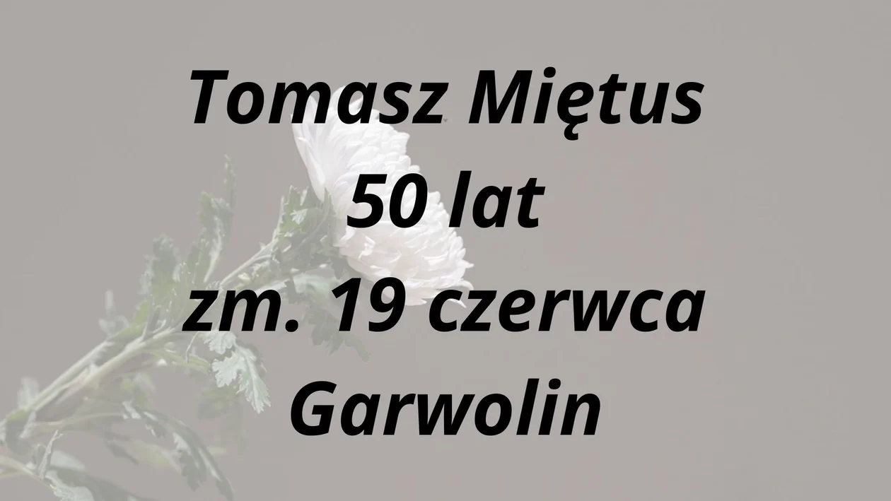 Nekrologi  z Garwolina ( 19 - 27 czerwca)