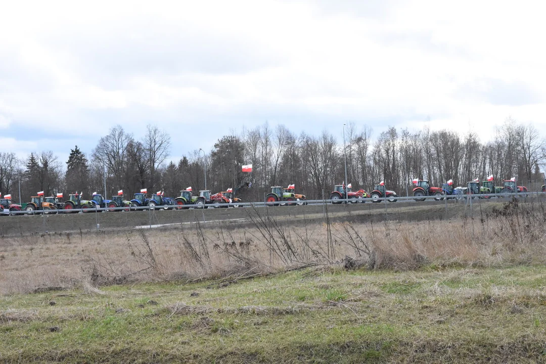 Rolnicy z powiatu łukowskiego protestowali w miejscowości Gończyce