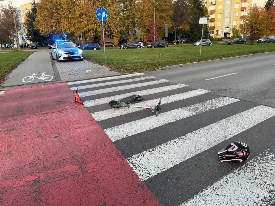 Potrącenie nastolatki na hulajnodze w woj. lubelskim. Dziewczyna trafiła do szpitala