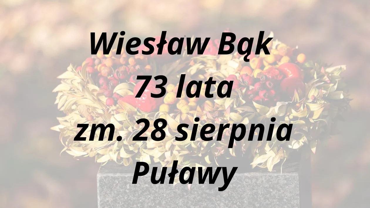 Nekrologi Puławy ( 28.08 - 04.09)
