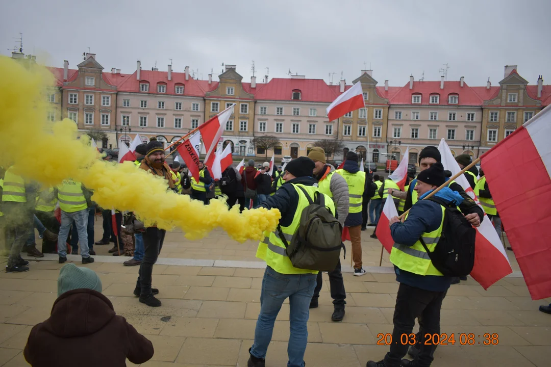 Protest rolników. Przemarsz w Lublinie