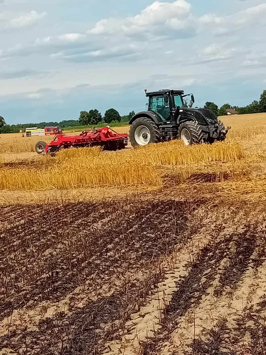 Pożar zboża w miejscowości Wojcieszków