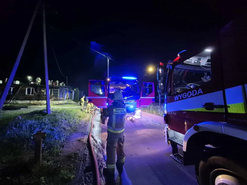 Pożar domu wielorodzinnego w Trąbkach