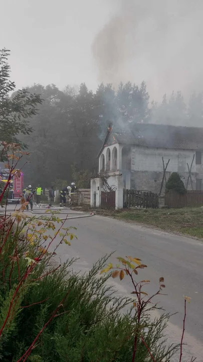 Pożar domu w gminie Baranów