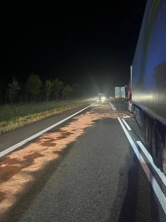 Kolizja na drodze z Puław do Radomia