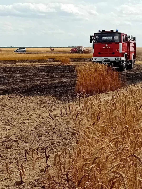 Pożar zboża w miejscowości Wojcieszków