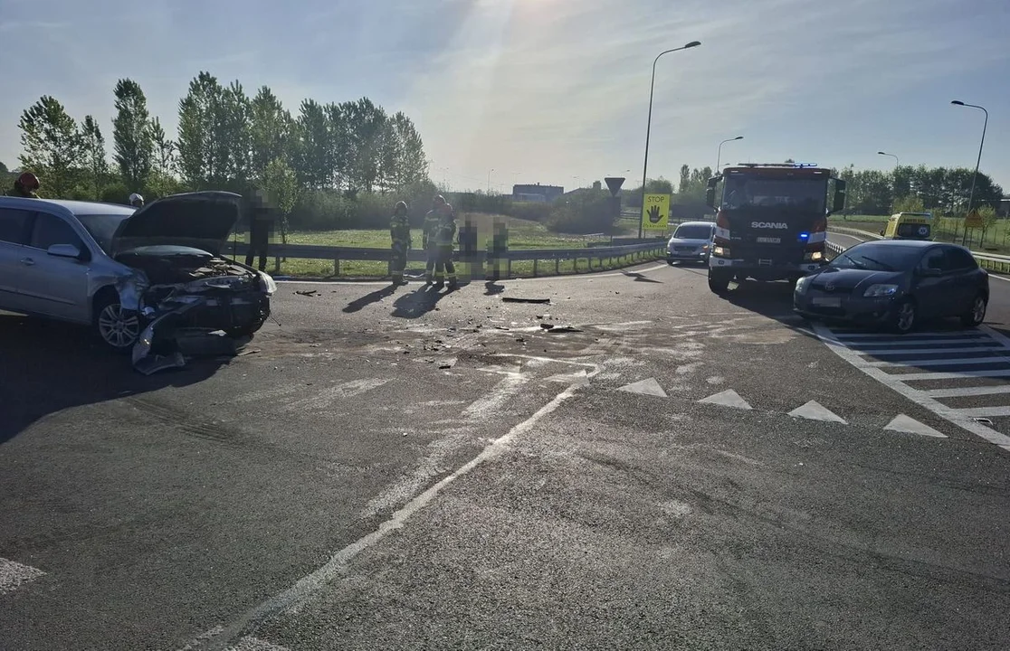 Kolizja przy ekspresówce w pow. puławskim