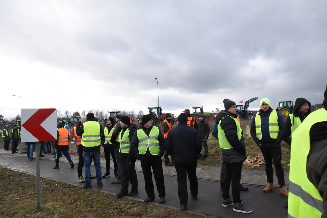 Rolnicy z powiatu łukowskiego protestowali w miejscowości Gończyce