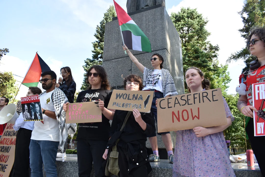 Lublin: Protest UMCS dla Palestyny. "Domagamy się bojkotu izraelskich instytucji" [GALERIA]