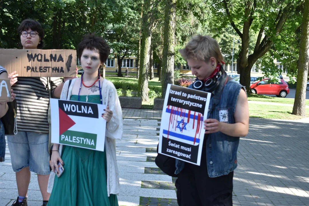 Lublin: Protest UMCS dla Palestyny. "Domagamy się bojkotu izraelskich instytucji" [GALERIA]