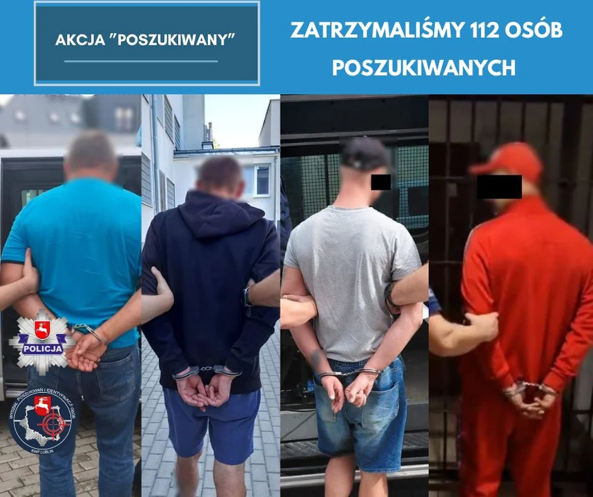 Policja zatrzymała 112 poszukiwanych. Wśród nich było 9 osób z listów gończych. 43-latka udawała zawał