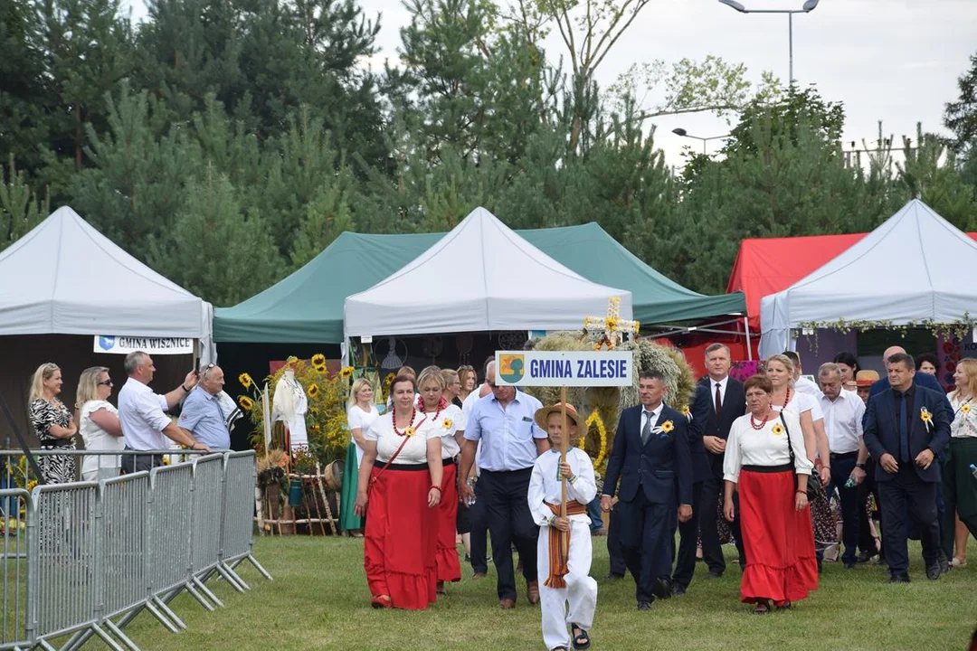 Dożynki Powiatowe w Drelowie 2023. Korowód i prezentacja wieńców