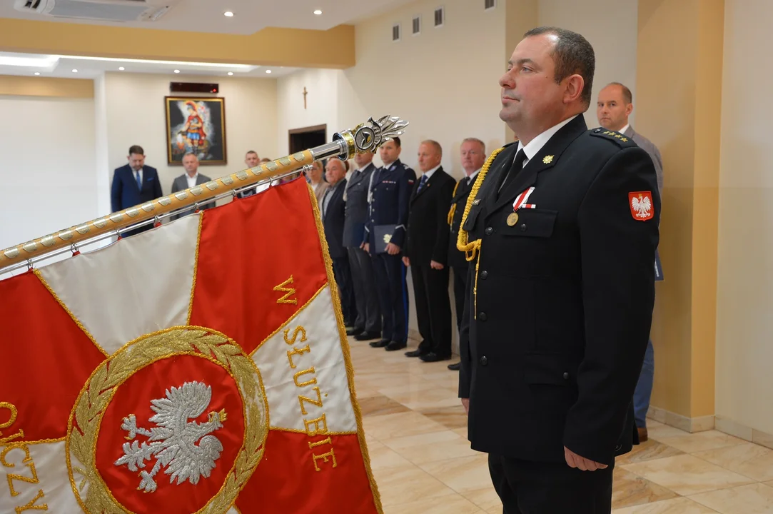 Uroczystość powołania nowego Komendnta Powiatowego Państwowej Straży Pożarnej w Opolu Lubelskim