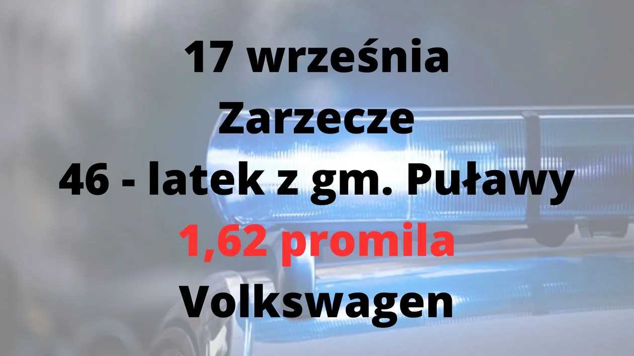 Nietrzeźwi kierowcy z powiatu puławskiego