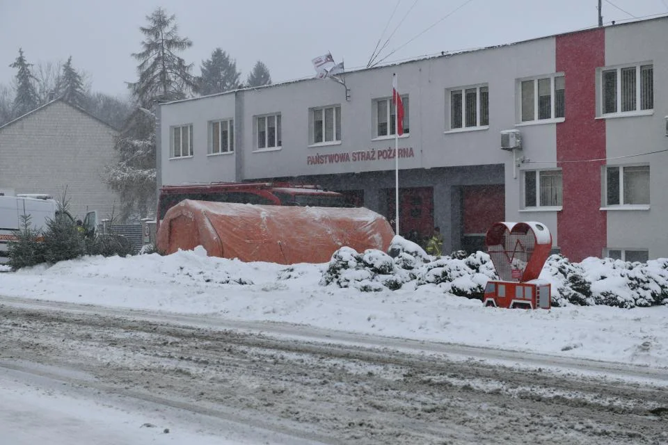 Biło i ślisko w Łukowie