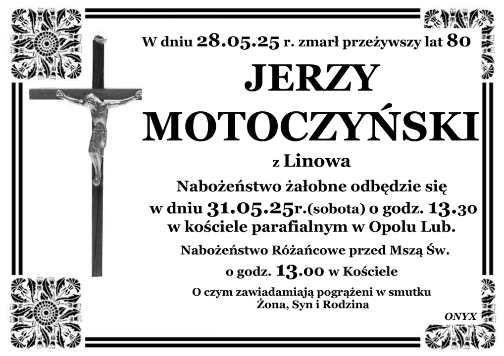 Opole Lubelskie: Nekrologi (23 - 31 maja)