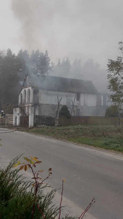 Pożar domu w gminie Baranów