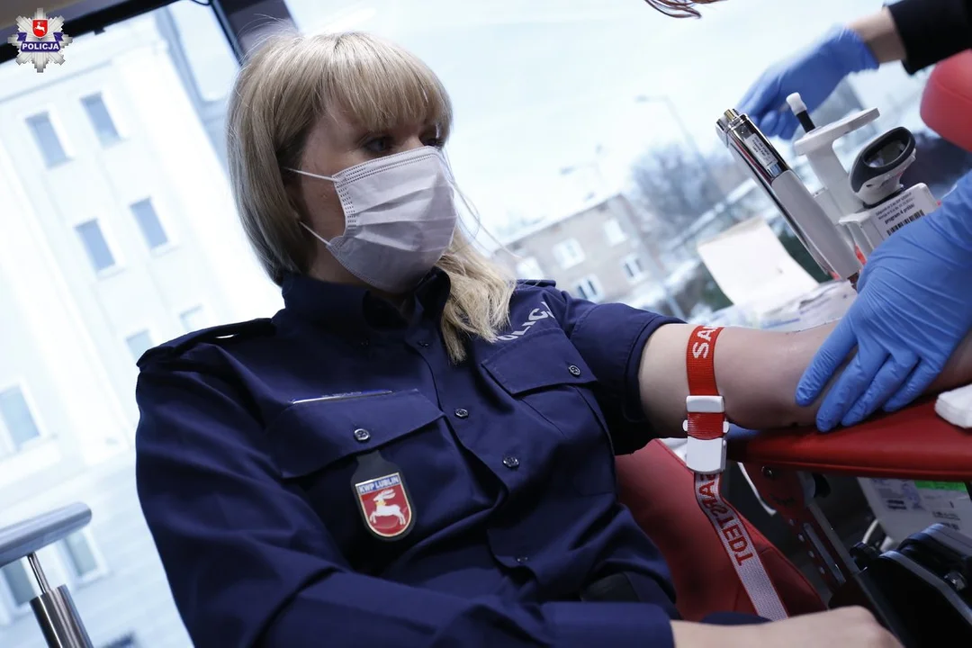 Lublin: Policjanci oddawali krew. Zebrano prawie 10 litrów
