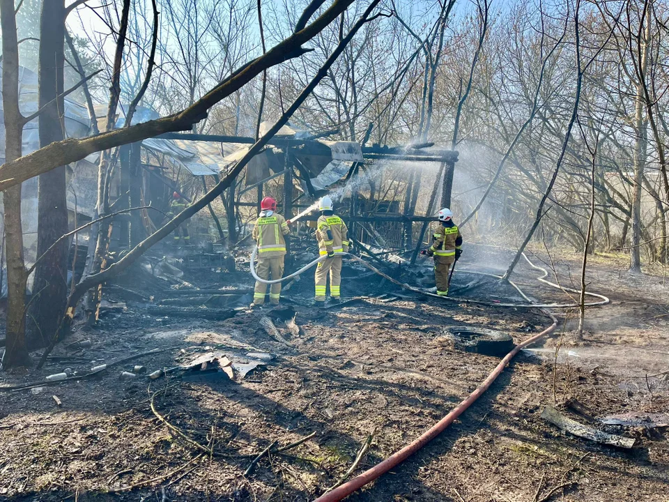 Pożar na Wólce Profeckiej w Puławach
