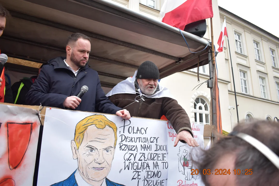 Protest rolników. Przemarsz w Lublinie