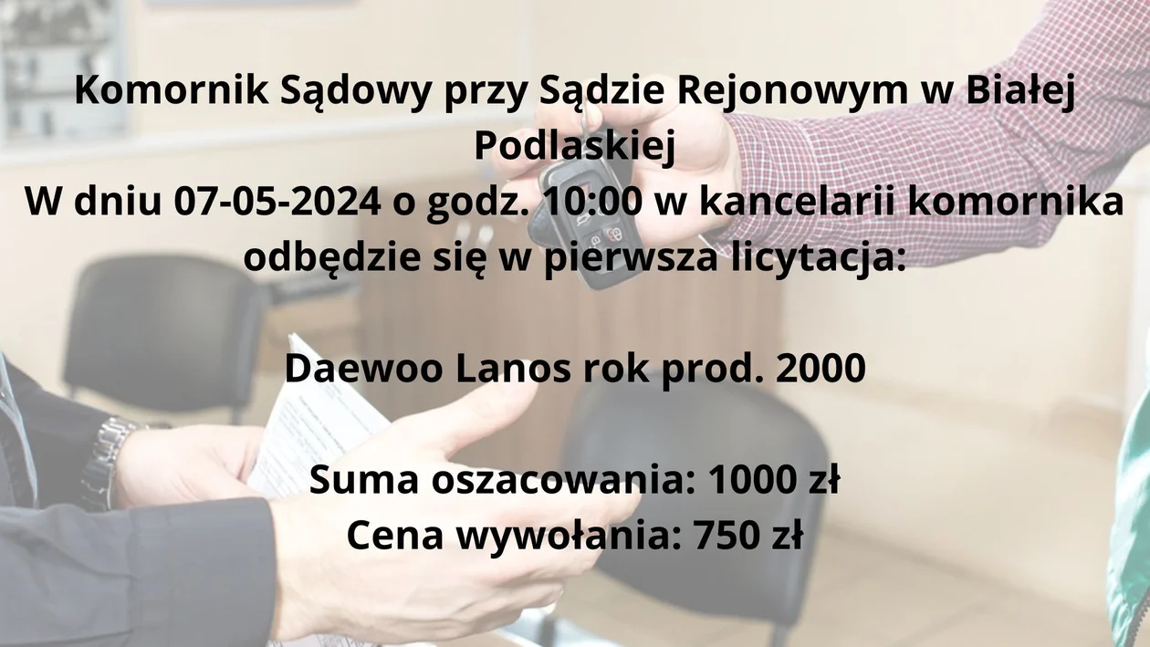 Licytacje samochodów - maj 2024 r