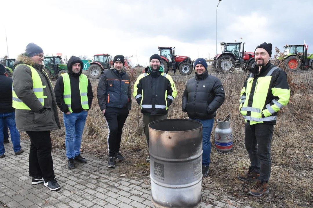 Rolnicy z powiatu łukowskiego protestowali w miejscowości Gończyce