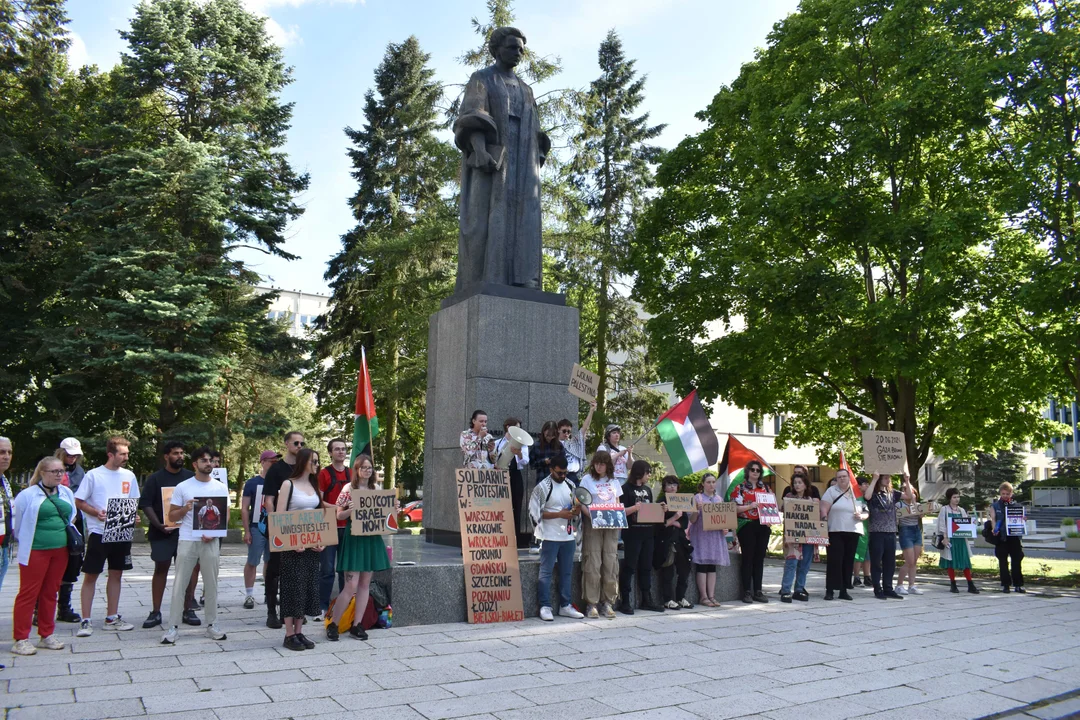 Lublin: Protest UMCS dla Palestyny. "Domagamy się bojkotu izraelskich instytucji" [GALERIA]