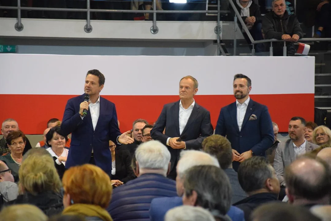 Donald Tusk i Rafał Trzaskowski w Białej Podlaskiej