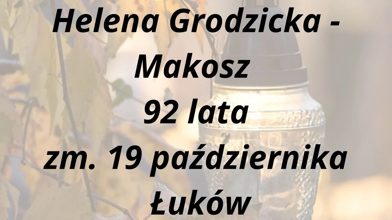 Powiat łukowski - zmarli na przełomie października i listopada