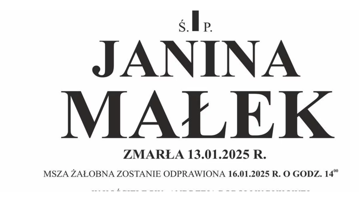 Janina Małek - Zdjęcie główne