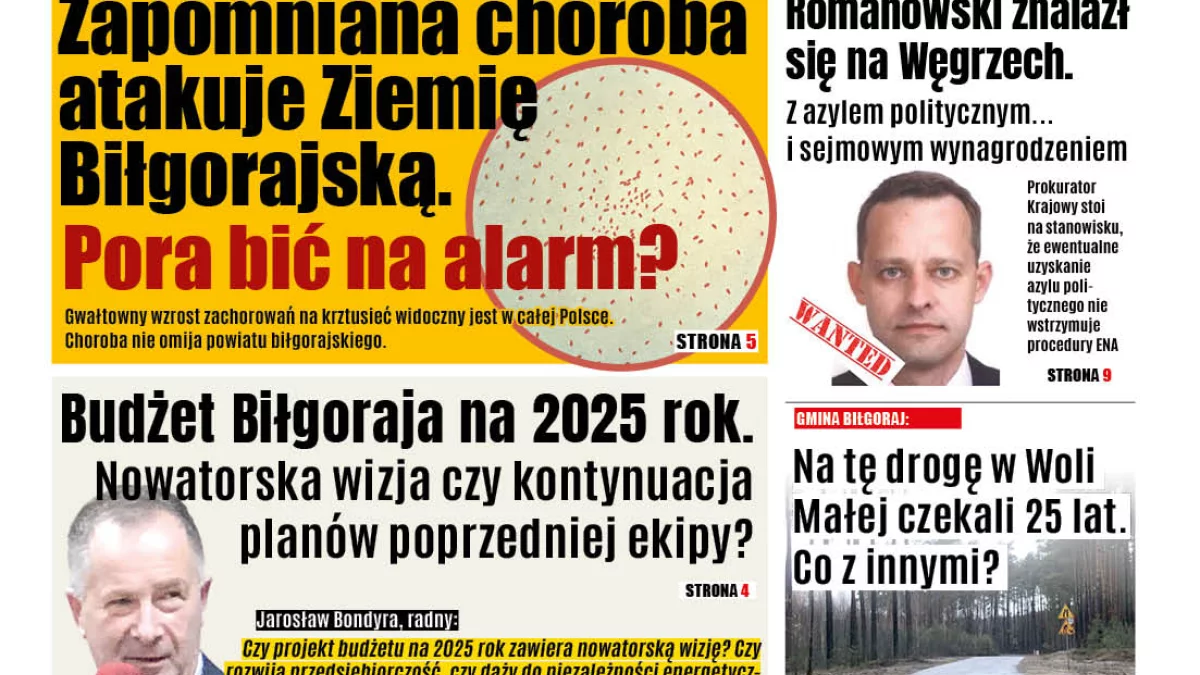 Najnowsze wydanie Nowej Gazety Biłgorajskiej (23 grudnia 2024 r.) - Zdjęcie główne