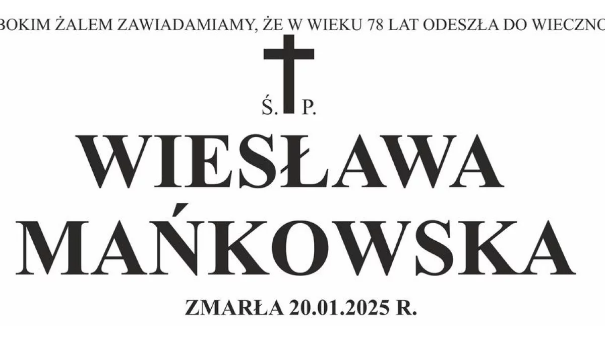 Wiesława Mańkowska - Zdjęcie główne