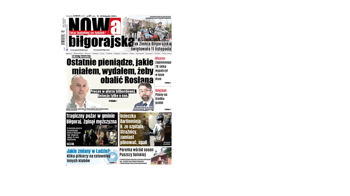 Najnowsze wydanie Nowej Gazety Biłgorajskiej - Zdjęcie główne