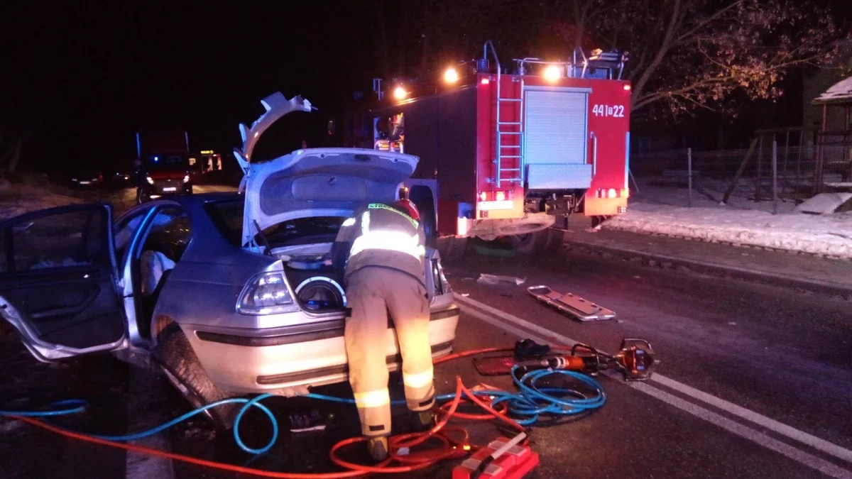 Wypadek w powiecie biłgorajskim. Poszkodowany w szpitalu - Zdjęcie główne