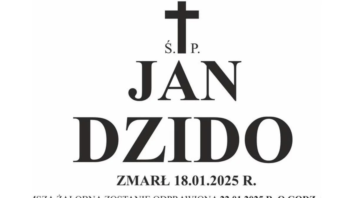 Zmarł Jan Dzido - Zdjęcie główne