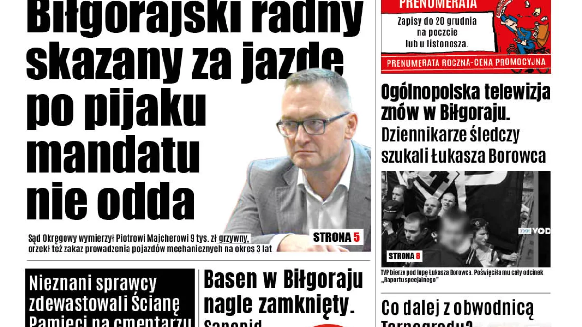 Nowa Gazeta Biłgorajska  - najnowsze wydanie  (3 grudnia 2024r) - Zdjęcie główne