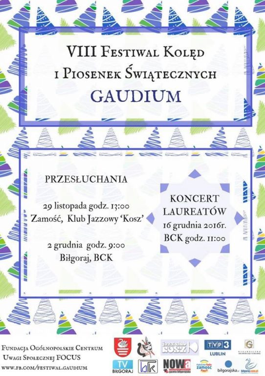 VIII wojewódzki Festiwal Kolęd i Piosenek Świątecznych GAUDIUM - Zdjęcie główne