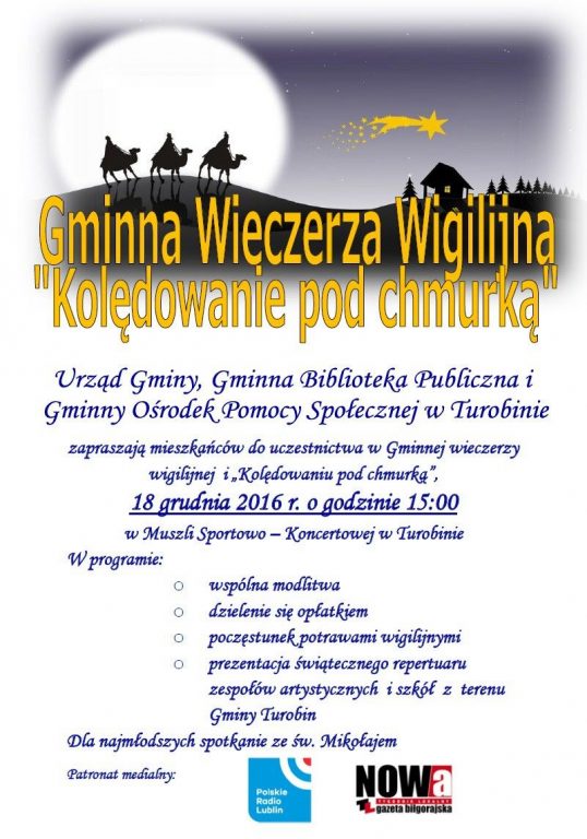 Gminna wieczerza wigilijna i "Kolędowanie pod chmurką" - Zdjęcie główne