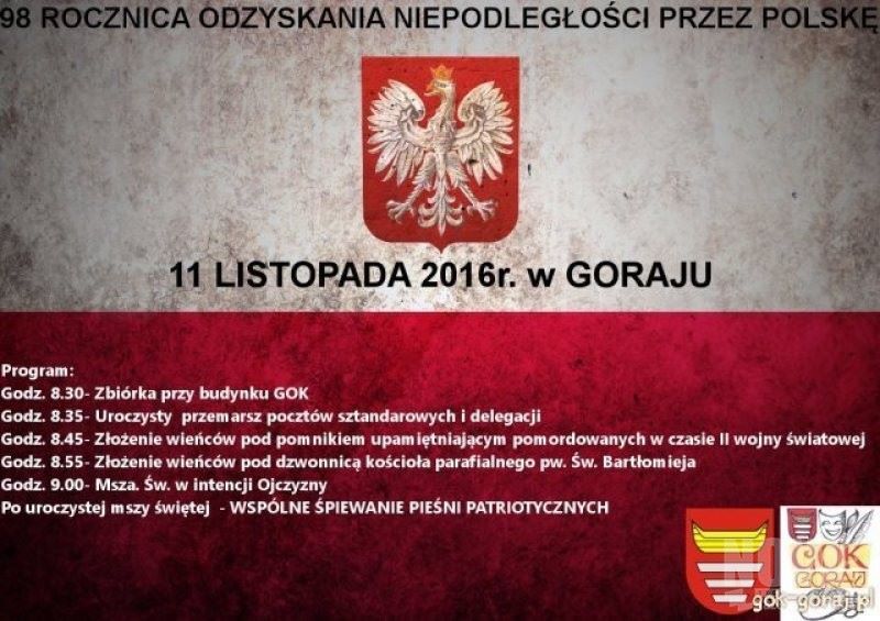 11 listopada w Goraju - Zdjęcie główne