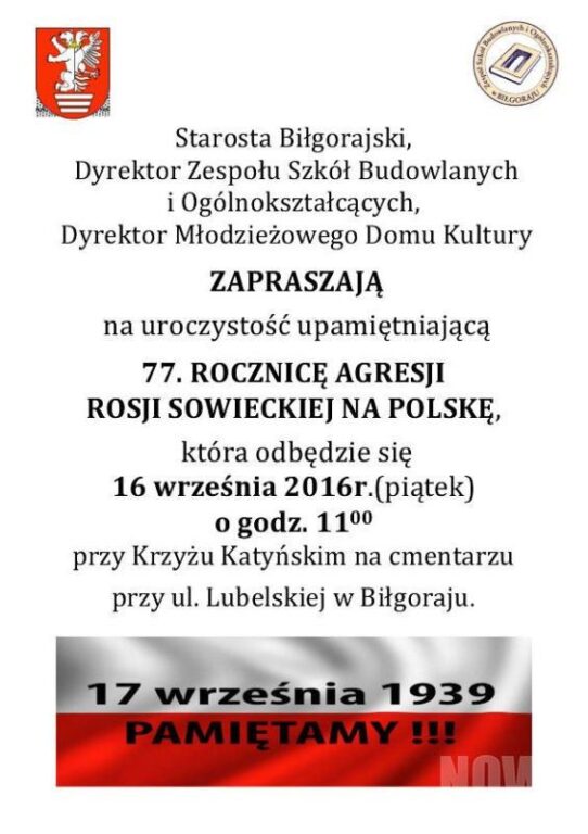 77. rocznica sowieckiej napaści na Polskę - Zdjęcie główne