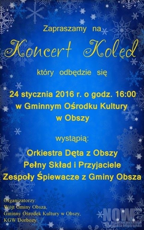 Koncert kolęd w Obszy - Zdjęcie główne