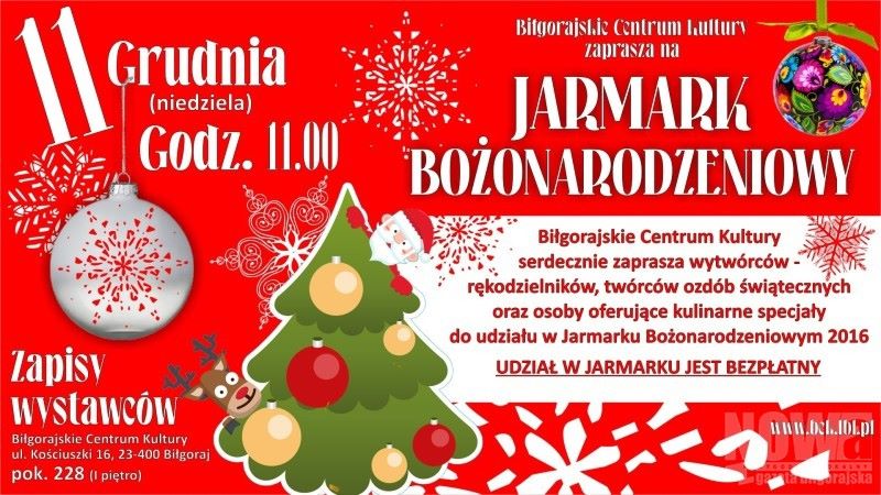 Jarmark bożonarodzeniowy 2016 – BCK przyjmuje zgłoszenia - Zdjęcie główne