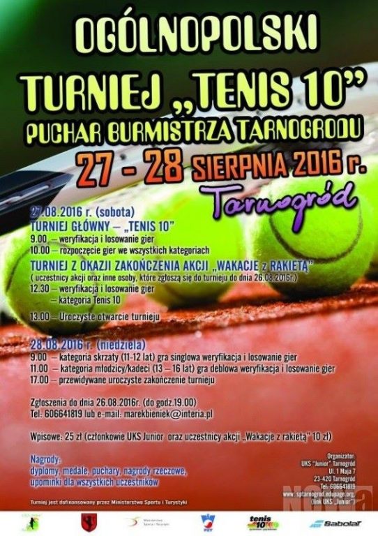 Ogólnopolski Turniej "TENIS 10" - Zdjęcie główne