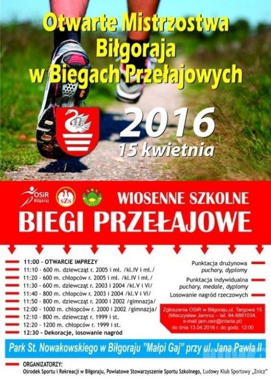 Wiosenne Szkolne Biegi Przełajowe - Zdjęcie główne